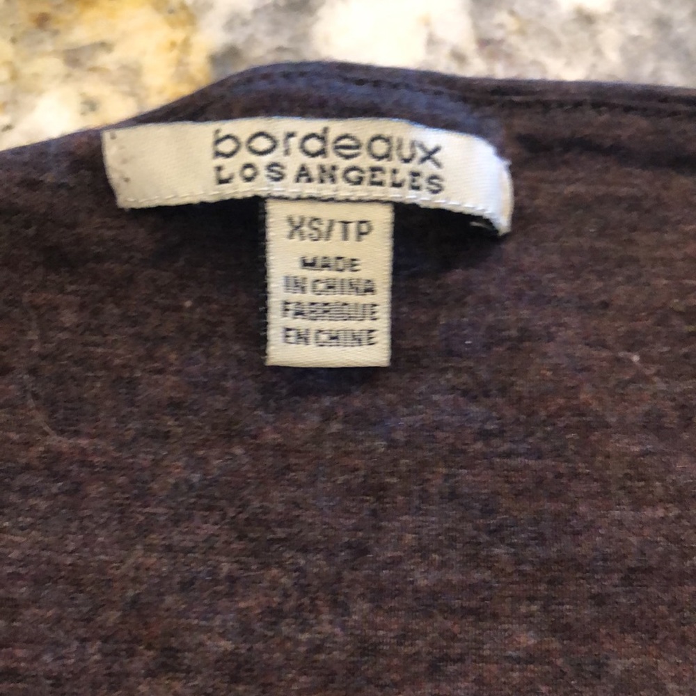 Anthropologie Brown Top with Ruching.  Extra Small